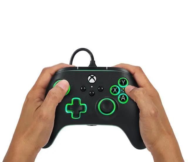 Alt view image 2 of 7 - PowerA Advantage Wired Controller for Xbox Series X|S with Lumectra - Black, gamepad, wired video game controller, gaming controller, works with Xbox One and Windows 10/11, officially licensed