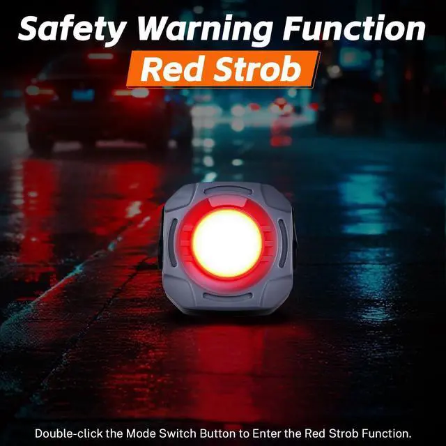Alt view image 5 of 7 - KunHe 2 PCS Magnetic Rechargeable Work Light,4000mAh 840 Lumens,Stepless Dimming Mechanic car Light,32 Hours Long Runtime Magnetic Shop Light 330° Rotatable Portable Lamp with Hook, for Emergency work