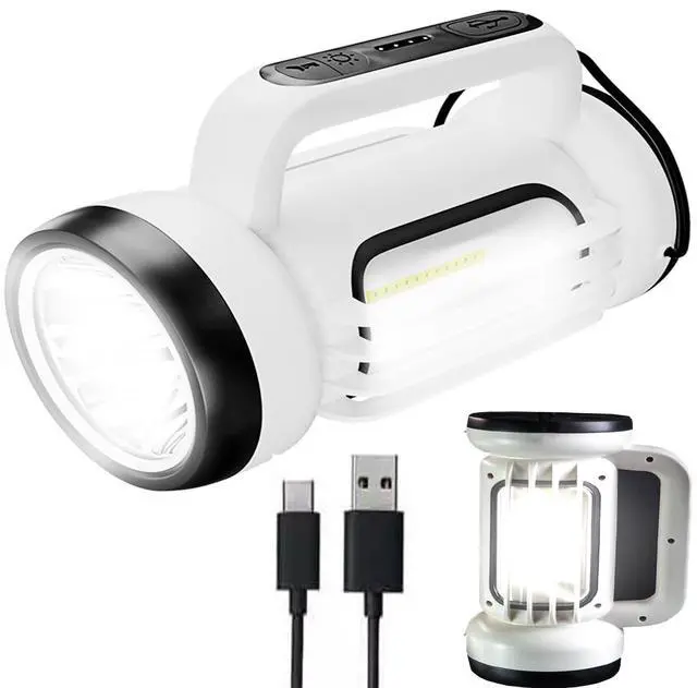Main image of Handheld LED Searchlights Lantern High Power Big Flashlights, 16000LM 5 Lighting Modes Rechargeable Outdoors Camping Hunting Lamp Portable COB Spotlight Work Light for Emergency