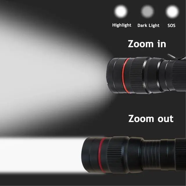Alt view image 5 of 5 - Wrrozz 2 Pack Small Mini LED Rechargeable Flashlight, Zoomable with Clip | High Lumens flahlights, Single Mode Super Bright EDC Flash Light, Portable Pocket Pen, for Gift, Camping, Emergency, Hiking
