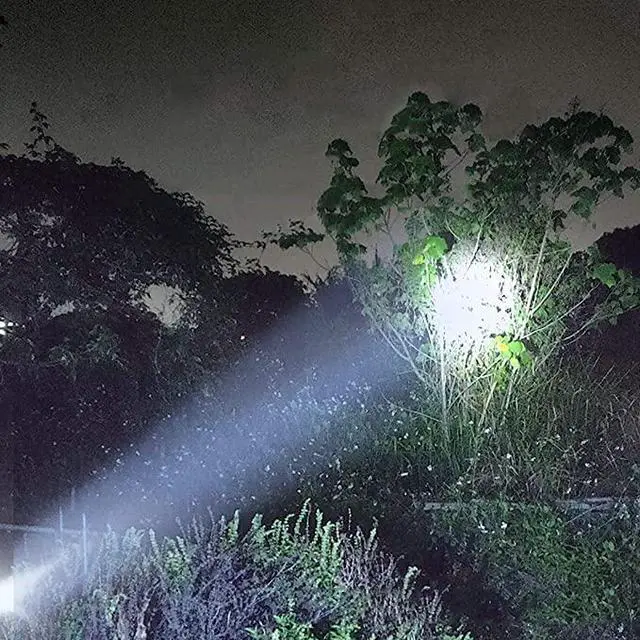 Alt view image 7 of 7 - E-SHIDAI Solar/Rechargeable Multi Function 1000 Lumens LED Flashlight, with Emergency Strobe Light, Handheld LED Flashlights for Home Emergencies Camping (2PC)