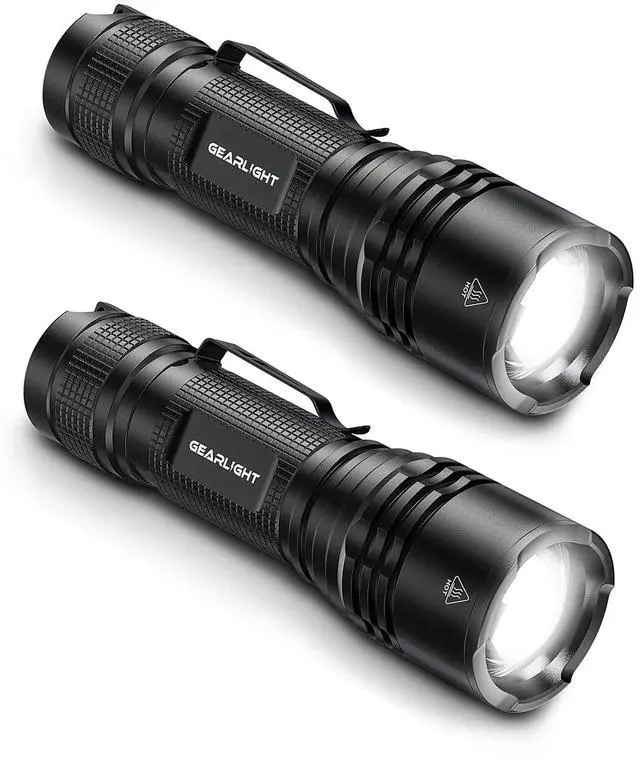 Main image of GearLight LED Tactical Flashlights High Lumens - Mini Flashlights for EDC Carry - Compact Powerful Emergency Flashlight Made from Military-Grade Aluminum - Drop Resistant and Water Resistant