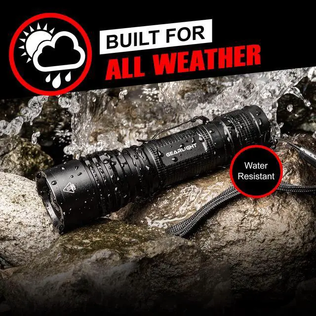 Alt view image 7 of 7 - GearLight LED Tactical Flashlights High Lumens - Mini Flashlights for EDC Carry - Compact Powerful Emergency Flashlight Made from Military-Grade Aluminum - Drop Resistant and Water Resistant