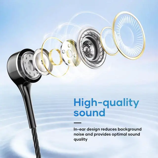 Alt view image 4 of 7 - LWZCAM USB C Earbuds with Microphone 5 Pack, in-Ear Wired Headphones with Noise Isolating, Type C Earphone Heavy Bass Stereo Headsets Compatible with iPad, Android Smartphones, for Most USB-C Devices