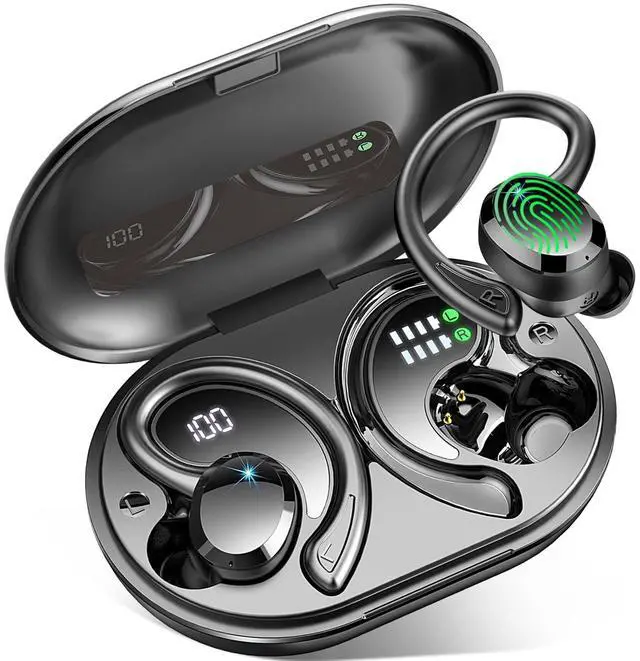 Main image of Wireless Earbuds Sport, Bluetooth 5.4 Headphones 3D Bass Hi-Fi Stereo Over Ear Buds, 60Hrs ENC Noise Cancelling Headset with Earhook, IP-X7 Waterproof Earphones Workout Running Gym for Android iOS