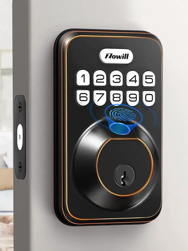 Main image of Fingerprint Door Lock, Zowill Keyless Entry Door Lock Keypad Deadbolt with 20 Biometric Fingerprints, 20 User Codes, Auto Lock, Anti-Peeping Password, IP54 Waterproof, Easy Installation Smart Lock