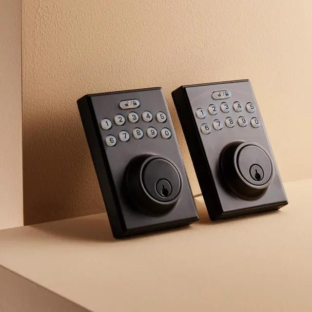 Alt view image 4 of 4 - Amazon Basics Electronic Keypad Deadbolt Door Lock with Auto Lock, Touch-Control Keyless Entry, Customizable User Codes, Easy Installation, Contemporary, Matte Black, 1-Pack