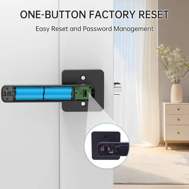 Alt view image 7 of 7 - Fingerprint Door Lock-Smart Door knob, Biometric Door Locks,with App/Code/Backup Key/Fingerprint/IC Card, Smart Door Knob Keyless Entry Door Lock with Handle for Home Hotel Office Apartment Bedroom