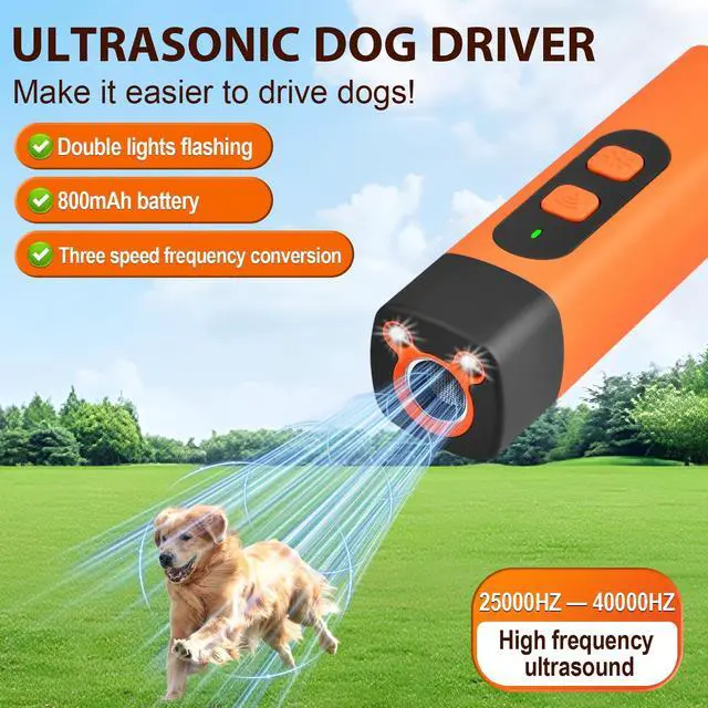 Alt view image 2 of 7 - warmow Dog Bark Deterrent Devices, Rechargeable Anti Barking Device for Dogs, 3 Modes & LED Light Ultrasonic Dog Trainer Indoor Outdoor, Suitable for Training to Improve Bad Behavior (Orange)