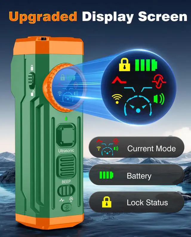 Alt view image 5 of 7 - 2026 Upgraded Smart Display Anti Barking Device for Dogs, 3X Dog Bark Deterrent Devices Bark Control with Screen & Flashlight, Rechargeable Dog Barking Silencer Portable for Indoor & Outdoor Use
