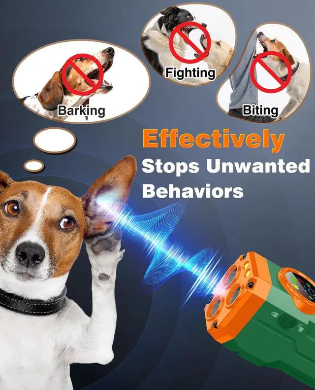 Alt view image 6 of 7 - 2026 Upgraded Smart Display Anti Barking Device for Dogs, 3X Dog Bark Deterrent Devices Bark Control with Screen & Flashlight, Rechargeable Dog Barking Silencer Portable for Indoor & Outdoor Use