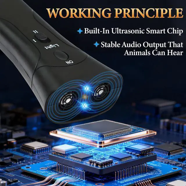 Alt view image 5 of 7 - Ultrasonic Dog Chaser,Training Dog Banish Dog Machine,Control Devices Training Tool Stop Barking Sonic Dog Repeller