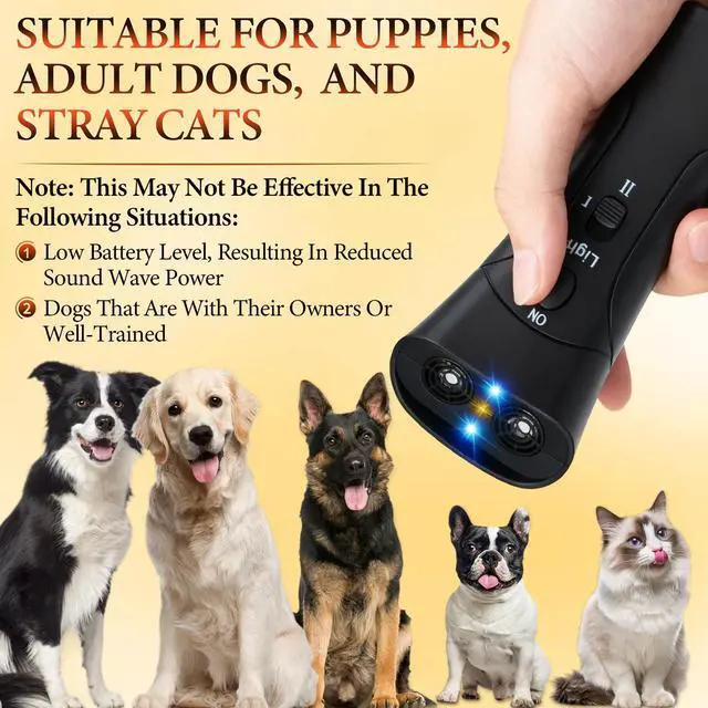 Alt view image 6 of 7 - Ultrasonic Dog Chaser,Training Dog Banish Dog Machine,Control Devices Training Tool Stop Barking Sonic Dog Repeller