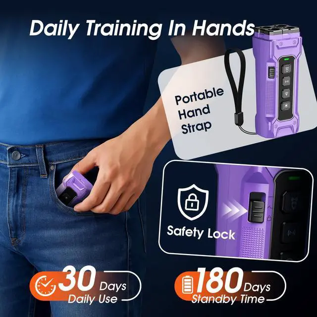 Alt view image 6 of 7 - Dog Bark Deterrent Devices, Anti Barking Device 3X Ultrasonic Bark Control Device 50ft Range, Rechargeable & Safe Dog Training Tool for Quiet Walks and Peaceful Homes