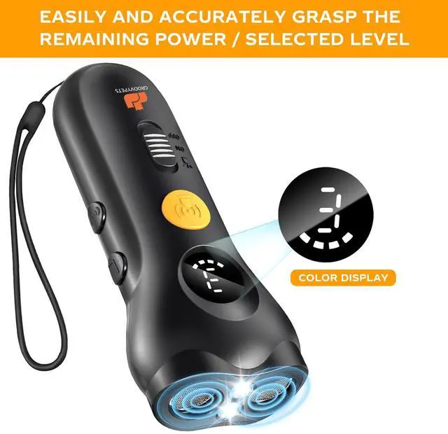 Alt view image 3 of 7 - 50 Ft Range Ultrasonic No Bark Training Humane Barking Deterrent Device with 2X Ultrasonic Emitters,Black