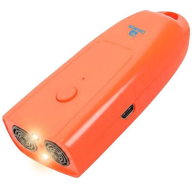 Alt view image 2 of 6 - DABOS Rechargeable Ultrasonic Dog Bark Deterrent & Training Device with Laser Pointer, Humane Anti-Barking Tool, 16-24ft Effective Range