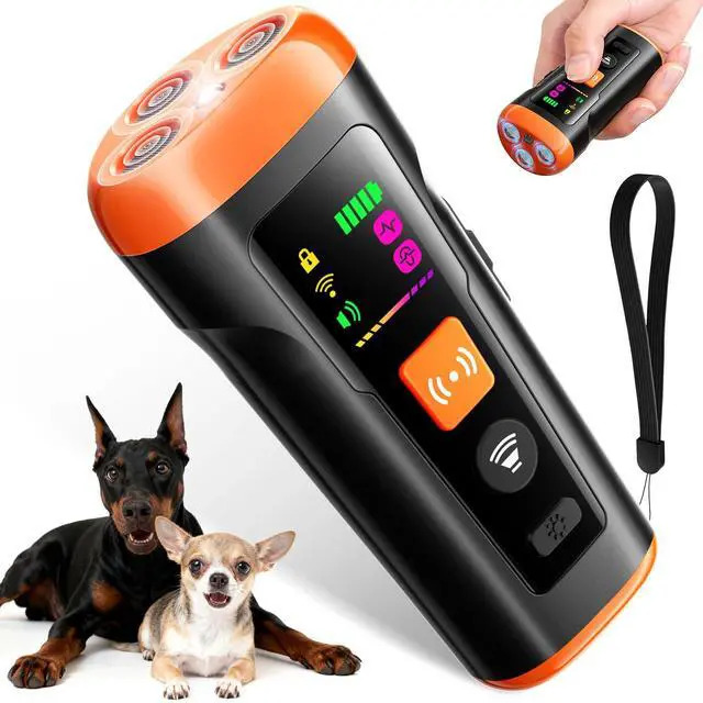 Main image of Dog Bark Deterrent Devices, 3X Anti Barking Device for Dogs Ultrasonic Dog Training, Up to 50FT Bark Control Dog Barking Silencer, Correct Bad Behavior Indoor Outdoor Portable Dog Barking Stopper