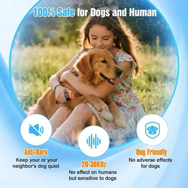 Alt view image 7 of 7 - Dog Bark Deterrent Devices, 3X Anti Barking Device for Dogs Ultrasonic Dog Training, Up to 50FT Bark Control Dog Barking Silencer, Correct Bad Behavior Indoor Outdoor Portable Dog Barking Stopper