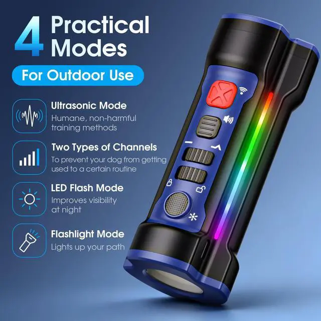 Alt view image 4 of 7 - Enhanced Ultrasonic Dog Bark Deterrent Devices, Professional 50ft Range Anti Barking Devices for Dogs, Long Battery Life & Safe Humane Design, Effectively Stops Noise & Bad Behavior