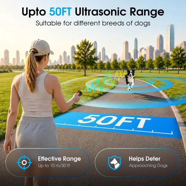 Alt view image 5 of 7 - Enhanced Ultrasonic Dog Bark Deterrent Devices, Professional 50ft Range Anti Barking Devices for Dogs, Long Battery Life & Safe Humane Design, Effectively Stops Noise & Bad Behavior