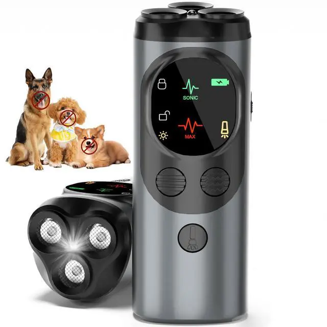 Main image of Dog Sonic Bark Deterrents Devices for Own or Neighbor's Dog, 3X Ultrasonic anti barking device for dogs Bark Deterrent Safe & Effective Stop Dog Barking Device with LED Flashlight Dogs Training Tools