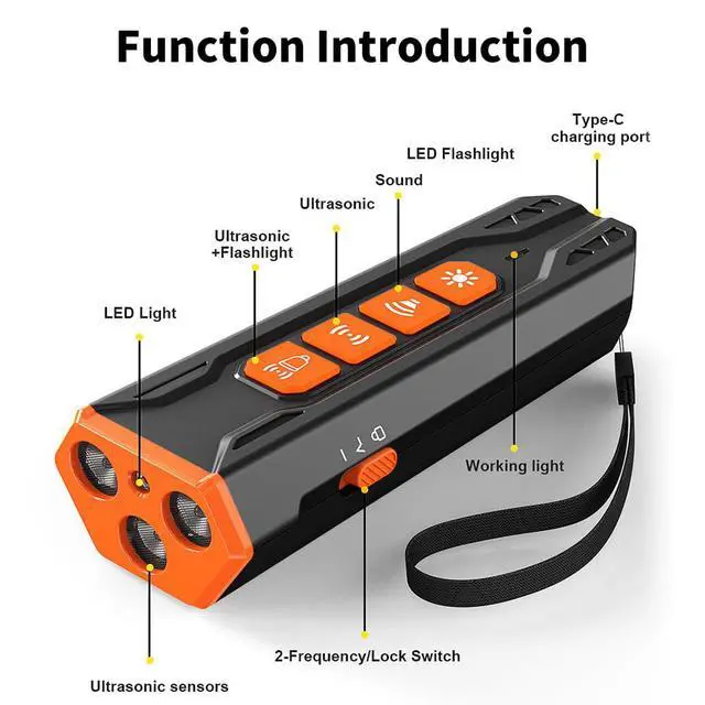 Alt view image 2 of 7 - 2025 Upgraded Dog Bark Deterrent Device - Anti Barking Devices for Dogs, Indoor Outdoor Use Rechargeable, Safe for Dogs & Humans, Portable No More Barks Ultrasonic Dog Training Device