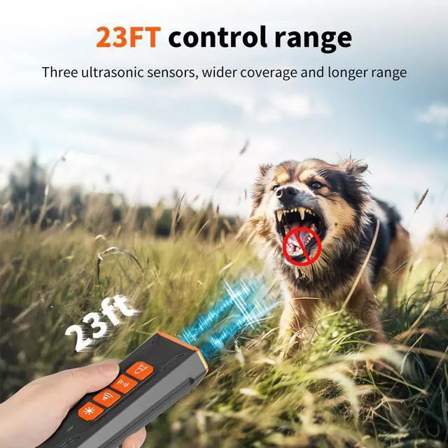 Alt view image 6 of 7 - 2025 Upgraded Dog Bark Deterrent Device - Anti Barking Devices for Dogs, Indoor Outdoor Use Rechargeable, Safe for Dogs & Humans, Portable No More Barks Ultrasonic Dog Training Device