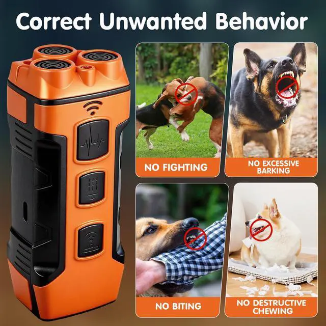 Alt view image 2 of 7 - Ultrasonic Dog Bark Deterrent Device, Portable Anti-Barking Tool to Stop Neighbor's Dog Bad Behavior, Indoor & Outdoor Use