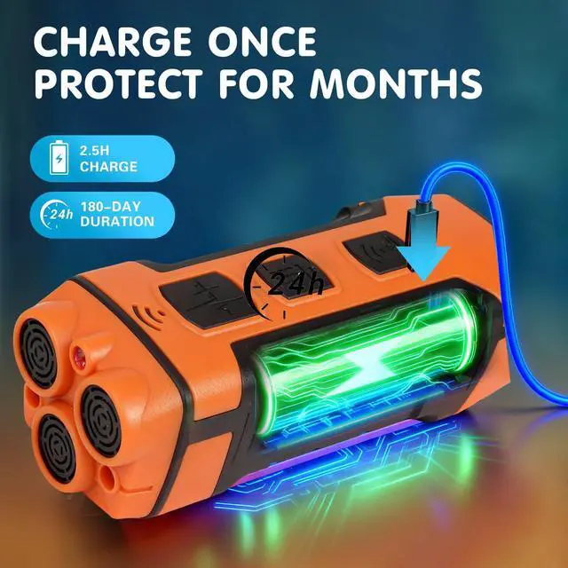 Alt view image 3 of 7 - Ultrasonic Dog Bark Deterrent Device, Portable Anti-Barking Tool to Stop Neighbor's Dog Bad Behavior, Indoor & Outdoor Use