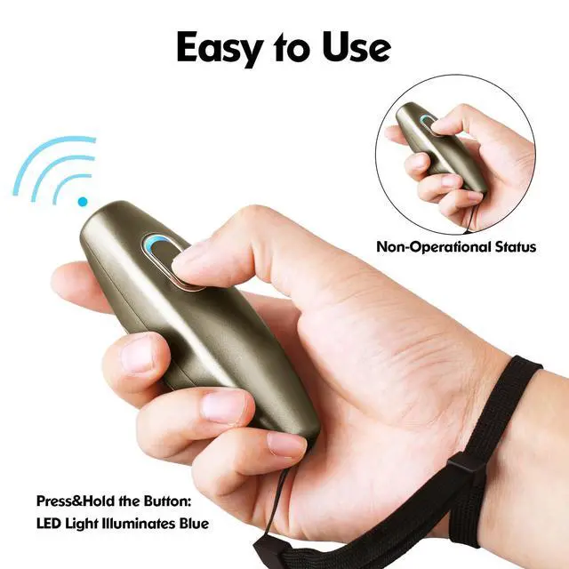 Alt view image 3 of 6 - Ultrasonic Dog Barking Deterrent, 2 in 1 Dog Training and Bark Control Device, Anti-Barking Device, Dog Silencer, Ultrasonic Dog Whistle, Indoor&Outdoor, up to 16.4 Ft Large Control Range(Brown)