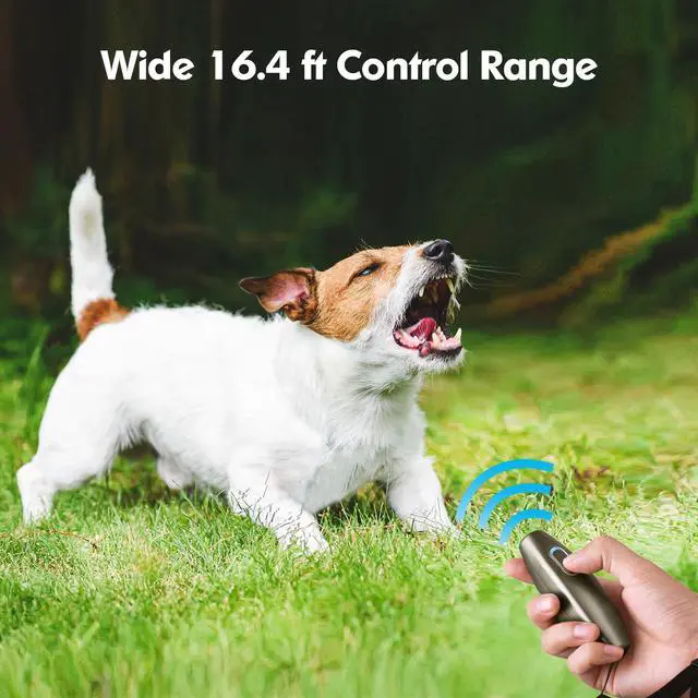 Alt view image 6 of 6 - Ultrasonic Dog Barking Deterrent, 2 in 1 Dog Training and Bark Control Device, Anti-Barking Device, Dog Silencer, Ultrasonic Dog Whistle, Indoor&Outdoor, up to 16.4 Ft Large Control Range(Brown)
