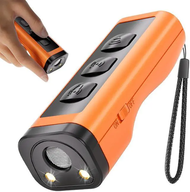 Main image of Dog Bark Deterrent Devices Rechargeable Anti-Barking Device for Dogs 50ft Long Range Ultrasonic Correct Your Dog's Bad Behavior at the Push of aButton Better Than Shock Collars or Dog Training Collars