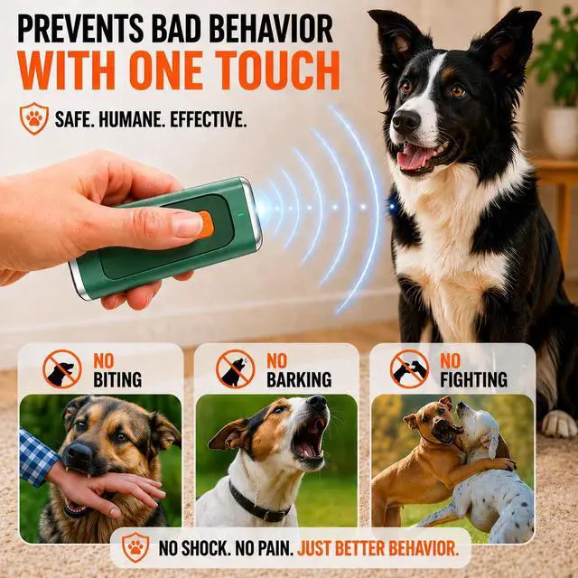 Alt view image 3 of 6 - NEW 2026 Dog Bark Deterrent Device - Ultrasonic Anti Barking Device for Dogs - Humane Rechargeable Bark Control & Dog Training Tool for Small Medium Large Dogs - Indoor Outdoor Anywhere Daily