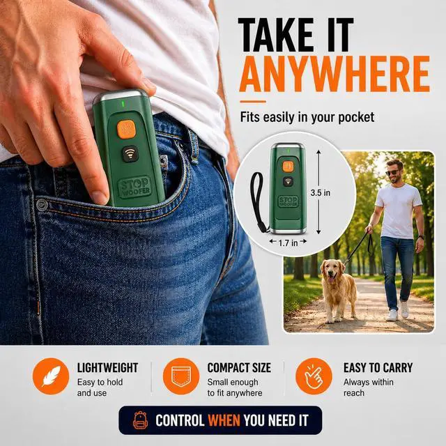 Alt view image 5 of 6 - NEW 2026 Dog Bark Deterrent Device - Ultrasonic Anti Barking Device for Dogs - Humane Rechargeable Bark Control & Dog Training Tool for Small Medium Large Dogs - Indoor Outdoor Anywhere Daily
