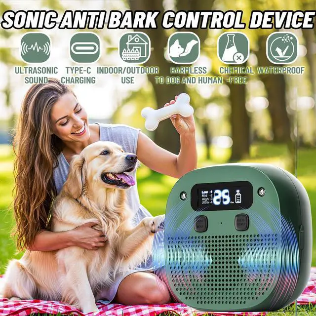 Alt view image 2 of 7 - Anti Barking Device, Rechargeable Ultrasonic Dog Barking Deterrent Devices | Anti Barking Device for Dogs, 50Ft Waterproof Barking Dog Deterrent Bark Box for Outdoor & Indoor, Safe Barking Silence