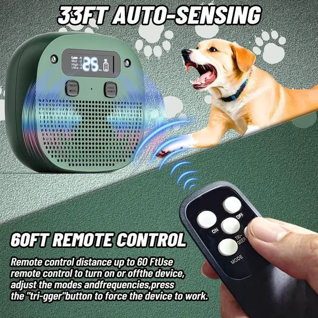 Alt view image 6 of 7 - Anti Barking Device, Rechargeable Ultrasonic Dog Barking Deterrent Devices | Anti Barking Device for Dogs, 50Ft Waterproof Barking Dog Deterrent Bark Box for Outdoor & Indoor, Safe Barking Silence