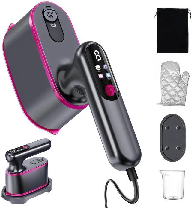 Main image of Travel Steamer for Clothes, 2-in-1 Clothes Steamer Handheld & 4 Modes LCD Display Portable Steam Iron, Hand Steamer for Clothes 1200W 15S Fast Heat-up 180ml Tank for 20Min Garment Steamer, 100-120V