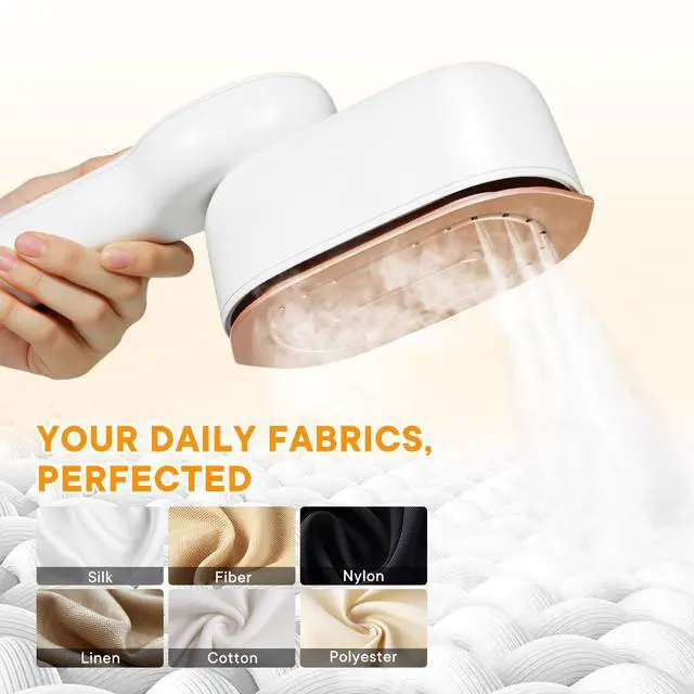 Alt view image 7 of 7 - Smart Travel Steamer for Clothes, 1200W Handheld mini travel Steam All-in-One Portable Steamer Iron with LCD Display, 3 Steam Modes & 5s Fast Heat-up, Garment Steamer for Travel
