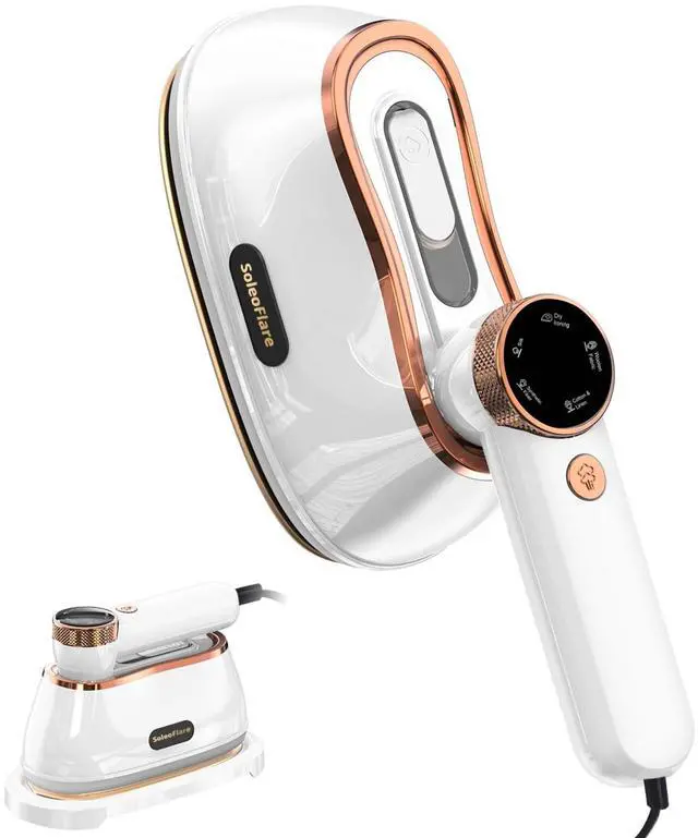 Main image of Steamer for Clothes & Iron 2in1, 1200W Travel Steam Iron, 5 Modes LCD, 180ml for 20 Min Steam, UL 141 Tests Passed, White, 120V