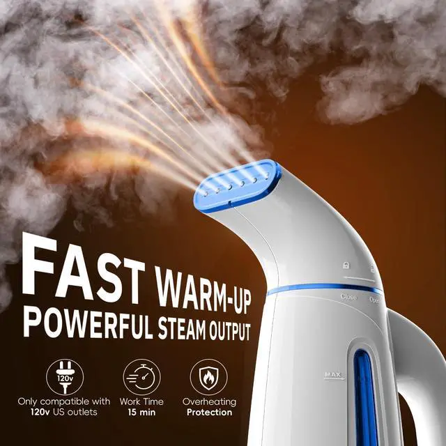 Alt view image 2 of 7 - OGHom Steamer for Clothes, Handheld Clothing Steamer for Garment, 240ml Big Capacity 700W Portable Travel Steam Iron (Only for 120V)