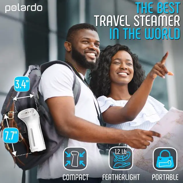 Alt view image 2 of 6 - Portable Travel Garment Steamer for Clothes, Metal Steam Head, 25s Heat Up, Pump System, Mini Size, Handheld Steamer for Any Fabrics, No Water Spitting, 120V