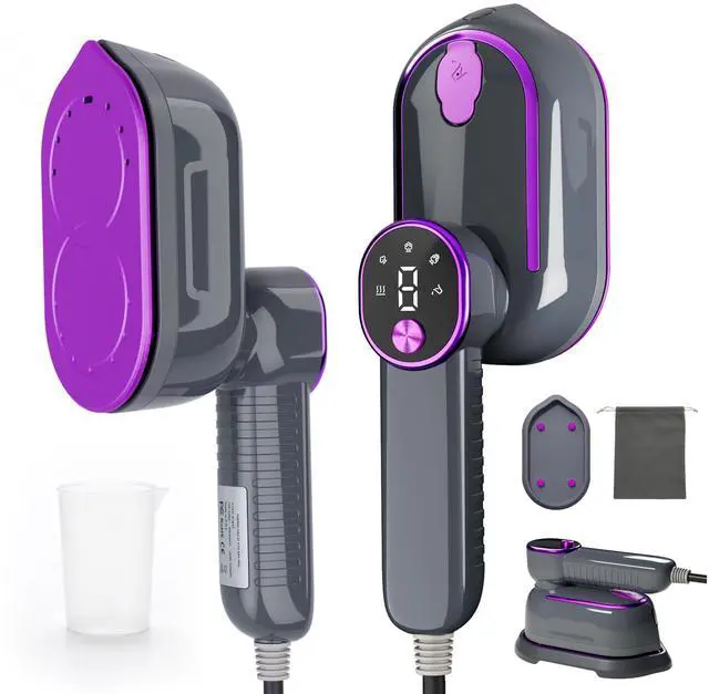 Main image of Travel Steamer for Clothes, 2 in 1 Clothes Steamer Handheld, 1200W 4 Modes 10s Fast Heat-Up, 180° Rotating Handle Ceramic Soleplate, 6.23FT Extended Power Cord, for Travel Home Office