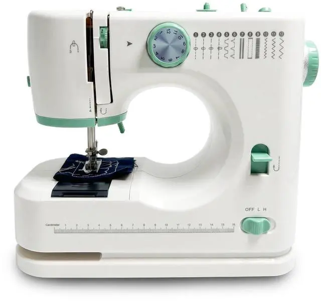 Main image of Sewing Machine for Beginners, 12 Built-In Stitches, 2-Speed Portable Mini Sewing Machine with 48Pcs Accessory Kit, Foot Pedal, Storage Drawer for Home DIY, Mending & Crafting
