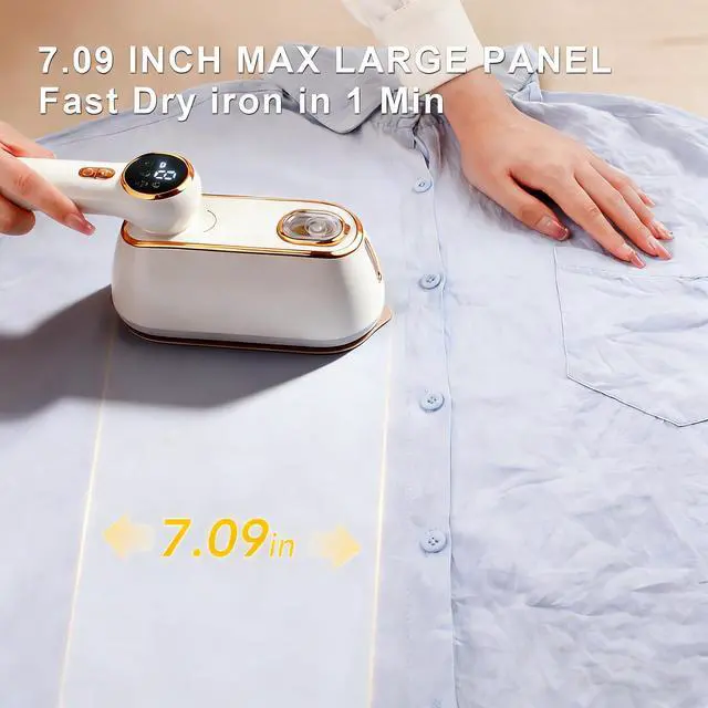 Alt view image 5 of 7 - Travel Steamer for Clothes Portable, 1200W Handheld mini travel Steam Iron 4 Mode with LCD Displa Powerful Wrinkle Remover, Garment Steamer for Home, Dorm, Travel 120V