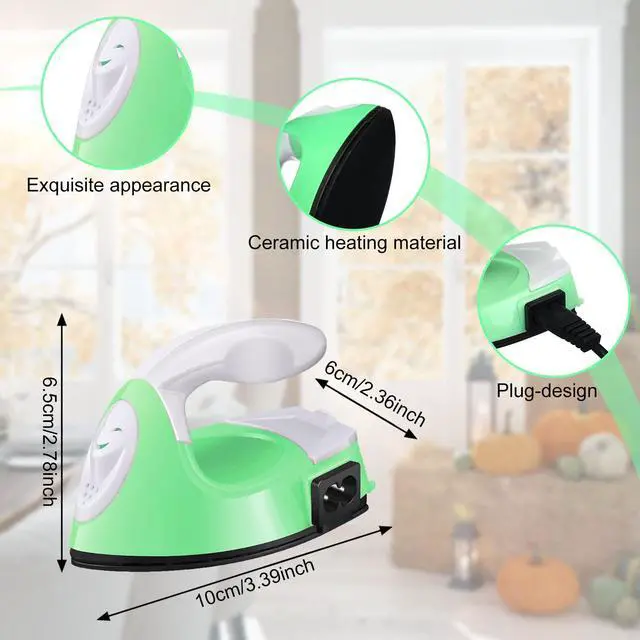 Alt view image 2 of 7 - Zhehao 4 Pcs Mini Craft Iron Mini Heat Press Small Iron 3.94 x 2.36 x 2.56 Portable Heat Transfer Machine with Charging Base Accessory for Fuse Bead Patch Clothe DIY Transfer Vinyl