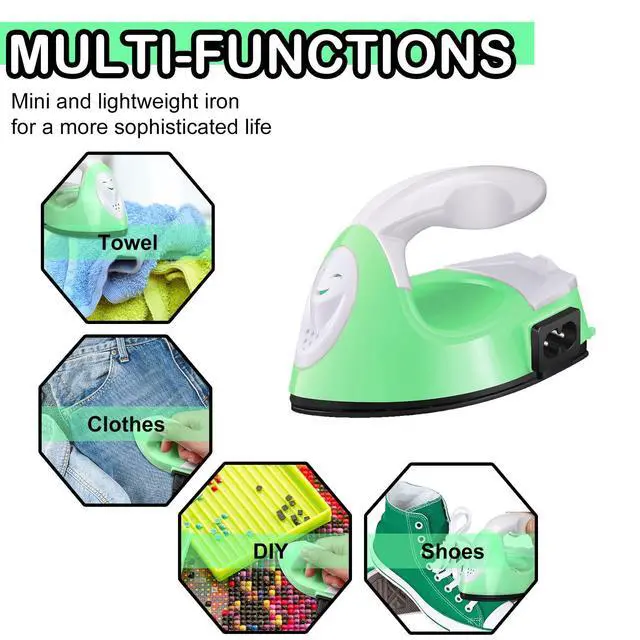 Alt view image 3 of 7 - Zhehao 4 Pcs Mini Craft Iron Mini Heat Press Small Iron 3.94 x 2.36 x 2.56 Portable Heat Transfer Machine with Charging Base Accessory for Fuse Bead Patch Clothe DIY Transfer Vinyl