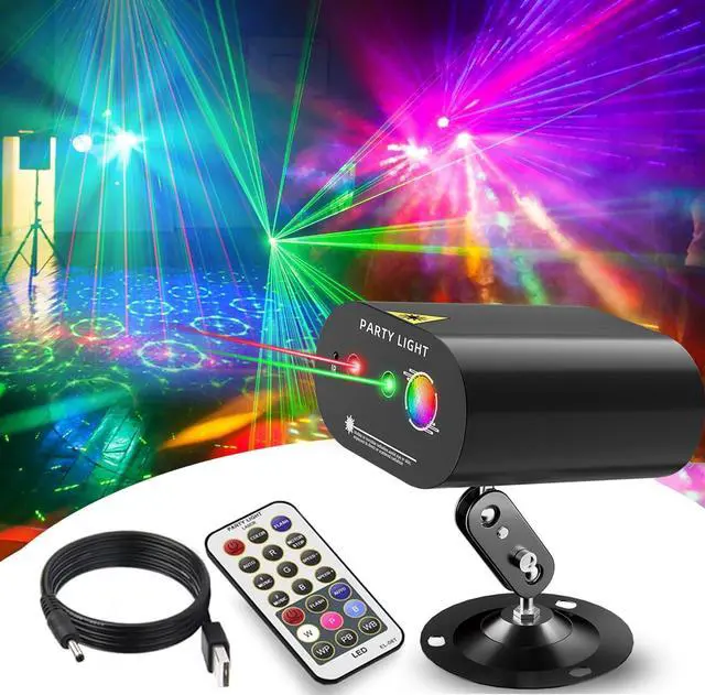 Main image of DJ Disco Ball Party Lights with Sound-Activated Remote | Durable ABS RGB LED Strobe Stage Lighting, Light Projector for Xmas, Rave, Club, Bar, Home Room Decoration, DJ Stage Light.