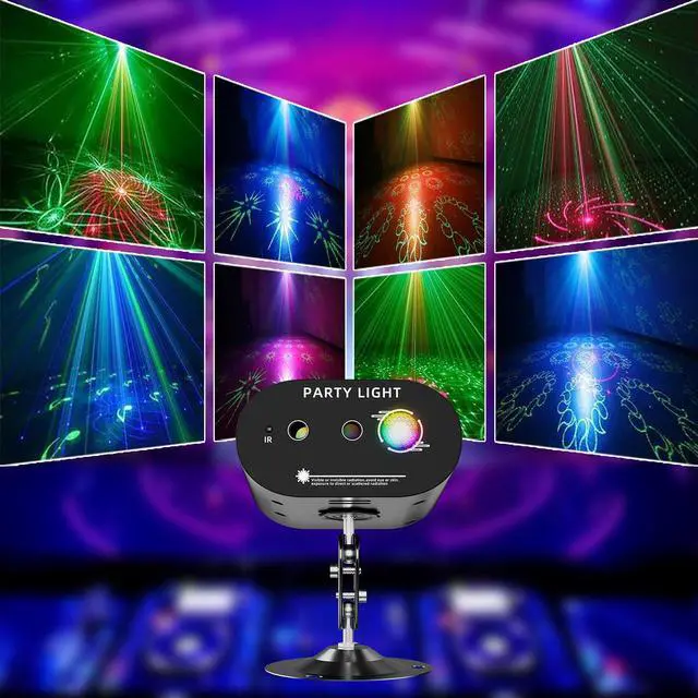 Alt view image 4 of 7 - DJ Disco Ball Party Lights with Sound-Activated Remote | Durable ABS RGB LED Strobe Stage Lighting, Light Projector for Xmas, Rave, Club, Bar, Home Room Decoration, DJ Stage Light.