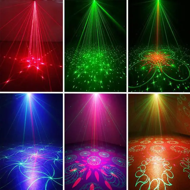 Alt view image 2 of 7 - Party Lights Dj Disco Lights, Mini Strobe Stage Light Lighting Accessories Laser Llights Projector with Remote Control for Parties Bar Birthday Holiday Event Live Show Xmas Decorations Lights