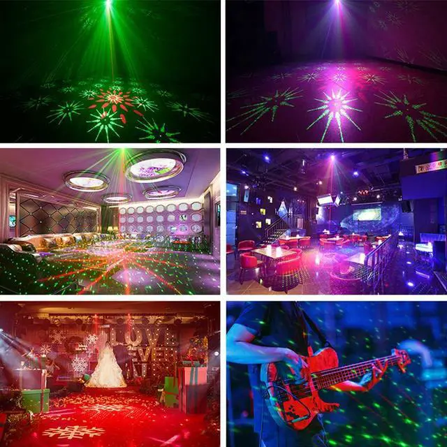 Alt view image 7 of 7 - Party Lights Dj Disco Lights, Mini Strobe Stage Light Lighting Accessories Laser Llights Projector with Remote Control for Parties Bar Birthday Holiday Event Live Show Xmas Decorations Lights
